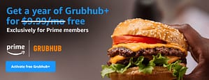 Free Grubhub+ on Amazon Prime Day